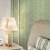 Armani Casa Refined Structure 2 luxury wallcovering in soft sage green with subtle botanical pattern and vertical textured effect, premium Italian designer wallpaper for elegant interiors.