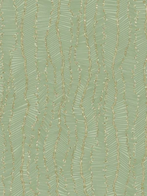 Armani Casa Refined Structure 2 luxury textured wallpaper in soft sage green with refined linear pattern and subtle metallic accents