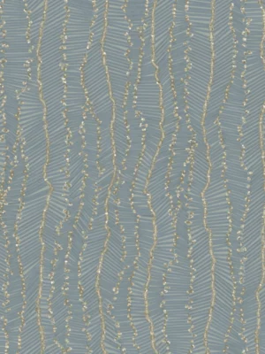 Armani Casa Refined Structure 2 luxury textured wallpaper in dusty blue with refined linear pattern and subtle metallic accents