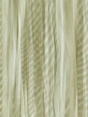 ARMANI / CASA Refined Structure 2 luxury wallcovering with soft vertical fabric-inspired textures in elegant sage-beige tones, ideal for contemporary premium interiors.