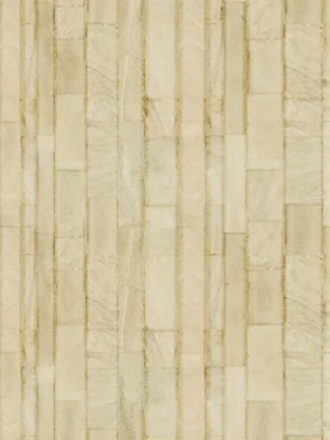 KENSINGTON PLAIN Armani Casa Refined Structure 2 luxury wallcovering with layered stone-inspired rectangular pattern in warm ivory and champagne tones