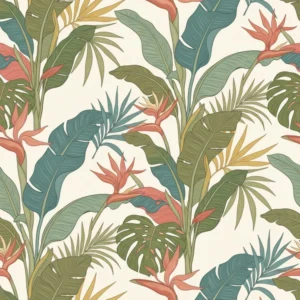 Elegant Tropical Botanical Leaf Wallpaper for Modern Home Décor 6