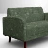 Luxury olive green botanical print upholstery fabric on modern sofa, premium sofa and cushion upholstery fabric for elegant living room interiors