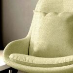 Soft pistachio green textured upholstery fabric with fine woven pattern, premium sofa and cushion fabric for elegant modern interiors