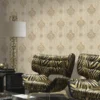 Roberto Cavalli Volume 8 luxury wallpaper featuring an elegant baroque damask motif in soft beige, champagne gold and pearl tones, ideal for sophisticated premium interiors.