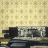 Roberto Cavalli Volume 8 luxury gold damask wallpaper with ornate baroque pattern