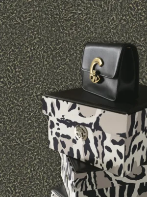 Luxury dark textured wallpaper with subtle metallic grain finish for premium and modern interiors