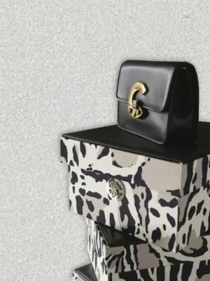 Soft ivory / Silver / grey textured luxury wallpaper with subtle stone-like finish for elegant and premium interiors