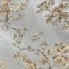 Roberto Cavalli Volume 8 luxury wallpaper with elegant bird and floral toile pattern in soft gold and ivory tones