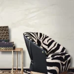 Roberto Cavalli Volume 8 luxury textured wallpaper in soft warm ivory with natural stone and plaster-inspired surface for premium interior walls