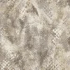 Roberto Cavalli Volume 9 luxury wallpaper featuring an abstract snakeskin-inspired texture in taupe, warm grey, and soft metallic beige tones for premium designer interiors.