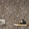 Roberto Cavalli Volume 9 luxury wallcovering with abstract snakeskin texture in taupe, stone grey, and soft metallic tones, designed for premium contemporary interiors.