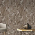 Roberto Cavalli Volume 9 luxury wallcovering with abstract snakeskin texture in taupe, stone grey, and soft metallic tones, designed for premium contemporary interiors.
