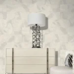 Roberto Cavalli Volume 9 luxury abstract textured wallpaper in soft ivory beige for premium contemporary interiors