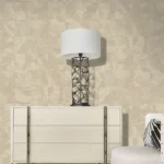 Roberto Cavalli Volume 9 luxury wallcovering featuring elegant textured abstract brush patterns in warm beige tones for premium interior design.