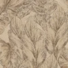 Roberto Cavalli Volume 9 luxury botanical wallpaper in warm beige and gold tones with elegant leaf motif for premium interior spaces