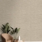 Roberto Cavalli Volume 9 luxury textured wallpaper in warm beige tone with refined horizontal fabric-inspired detailing for premium interiors