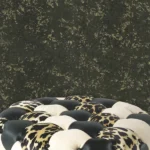 Roberto Cavalli Volume 8 luxury dark green textured wallpaper with stone-inspired finish for premium interiors