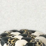 Roberto Cavalli Volume 8 luxury textured wallpaper in soft ivory with subtle marble finish for premium interior walls