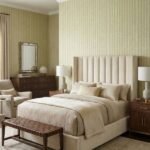 Elegant beige woven texture wallpaper with subtle horizontal pattern for modern home interiors available at Ruby The Furnishing Studio Ghatkopar East.