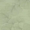 Soft sage green ginkgo leaf wallpaper with textured background, modern botanical wall covering for living room and bedroom interiors