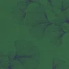 Green ginkgo leaf wallpaper with dark line art detailing on textured grasscloth background, luxury botanical wallcovering for living room and bedroom interiors