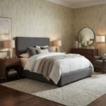 Luxury beige textured wallpaper with subtle vintage damask pattern, elegant neutral designer wall covering for living room, bedroom and luxury interiors by Ruby The Furnishing Studio Ghatkopar East Mumbai.