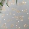 Premium sage green non-woven wallpaper with elegant gold botanical vines and delicate white floral pattern, perfect for living rooms, bedrooms, feature walls, nurseries, and luxury home interiors.